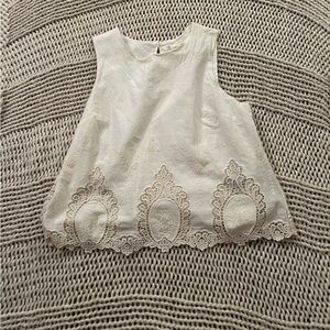 White Lace Sleeveless Top